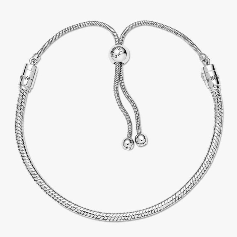 Authentic NEW Pandora Snake Chain Slider Bracelet S925ALE CZ - Picture 5 of 10